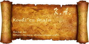 Kovács Atala névjegykártya